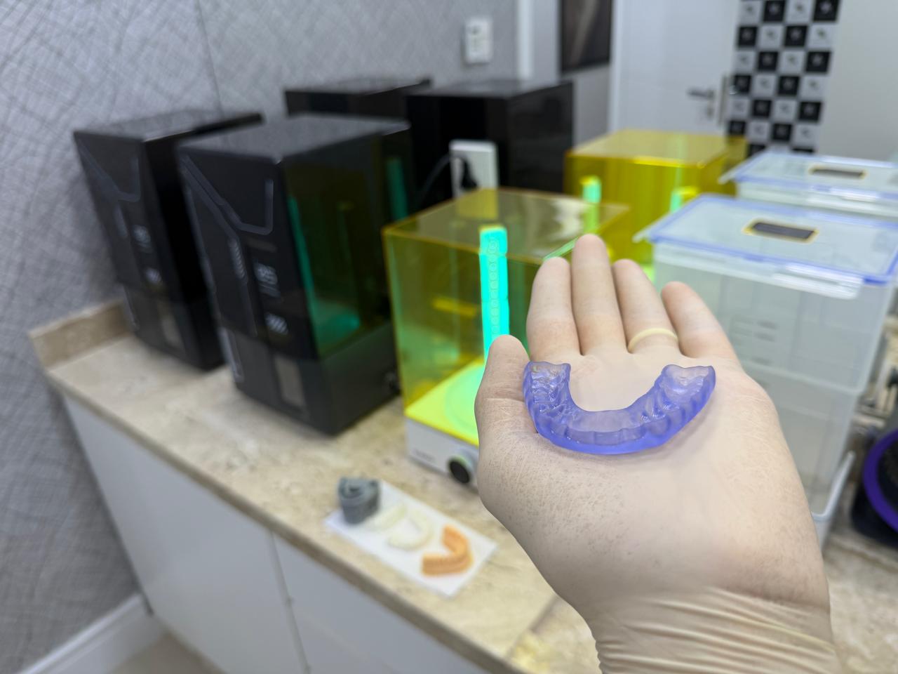 Guia odontológico impresso em 3D no laboratório da Clínica Dal Pizzol